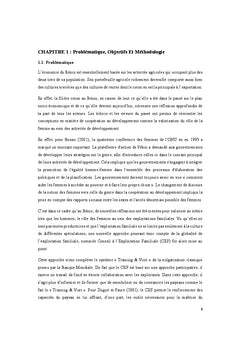 Impacts du PROCOTON sur l'acces et le controle des ressources