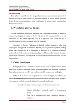 Techniques de commandes vocale, faciale et par Internet d'un fauteuil