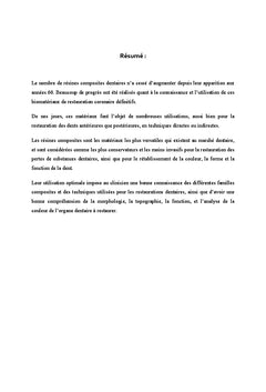 Approche biofonctionnelle et esthetique des restaurations au composite
