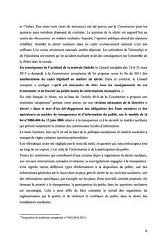 Information et participation du public en matiere nucleaire en europe
