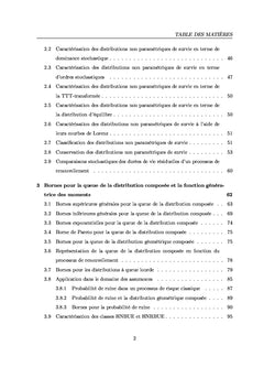 Lois non parametriques de survie et leurs applications