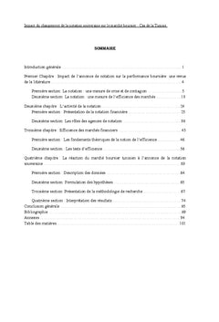 Impact du changement de la notation souveraine sur le marché boursier