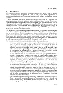 Transferts de chaleur et de masse couplés avec déformation du matériau