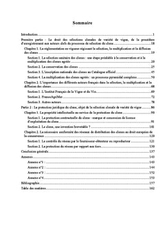 Le régime juridique de la sélection clonale de variétés de vigne