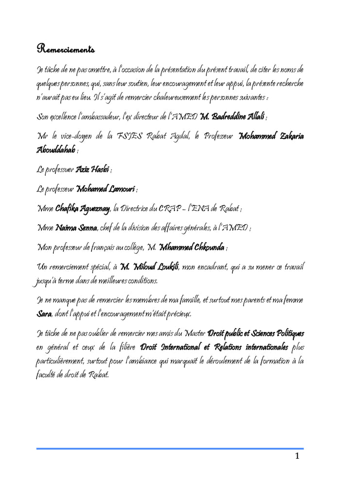 L'Academie marocaine des etudes diplomatiques