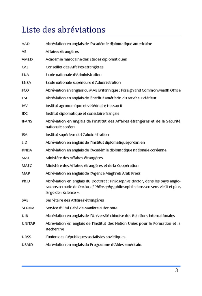 L'Academie marocaine des etudes diplomatiques
