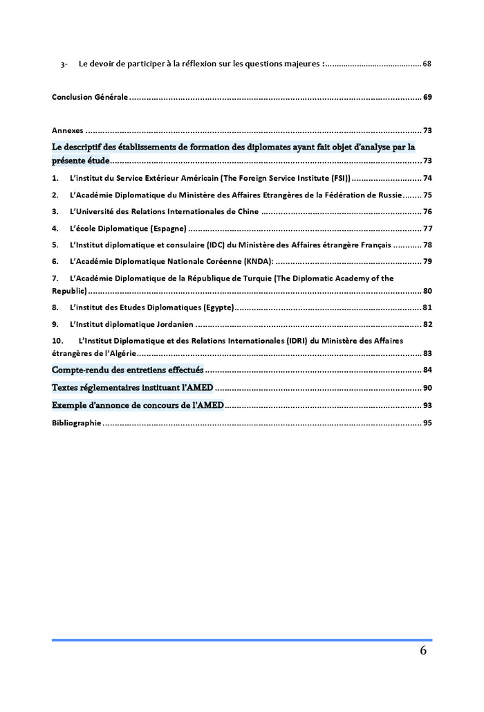 L'Academie marocaine des etudes diplomatiques