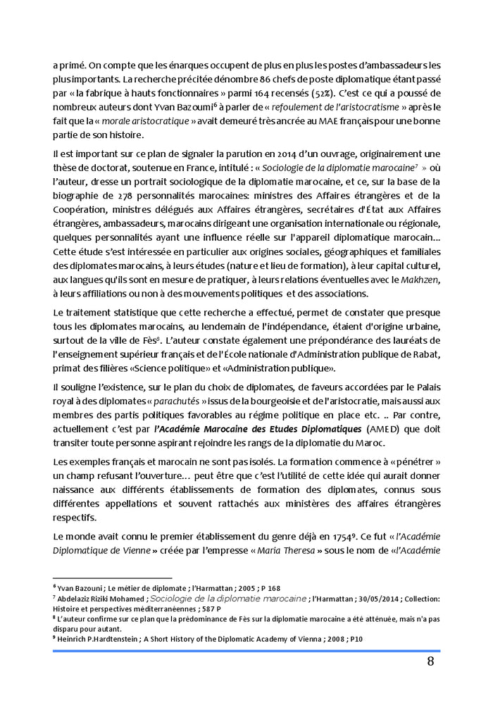 L'Academie marocaine des etudes diplomatiques