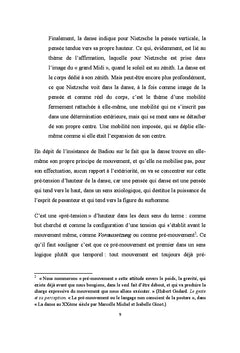 Trois esquisses d'un philosophe en danse