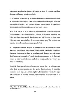 Trois esquisses d'un philosophe en danse