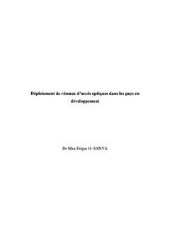 Deploiement de reseaux d'acces NG-PON dans les pays en developpement