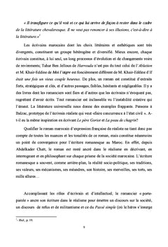 Le roman marocain d'expression française: Domination du socio-realisme