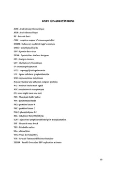 Interactions entre EBV et sa cellule hôte