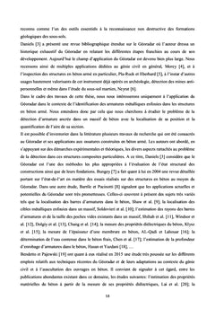 Identification de barre de ferraillage par inspection au Georadar