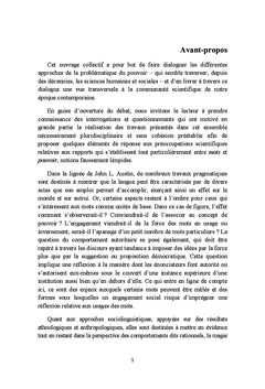 Pouvoir des mots - mots du pouvoir
