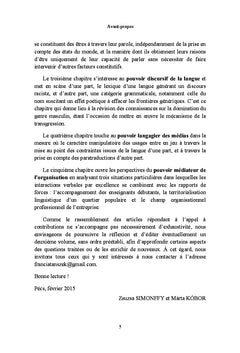 Pouvoir des mots - mots du pouvoir