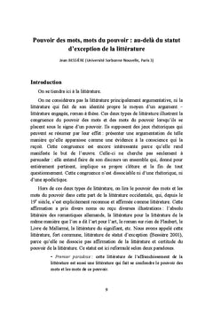 Pouvoir des mots - mots du pouvoir