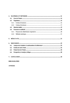 Impact de la réhabilitation respiratoire sur la qualité de vie du BPCO