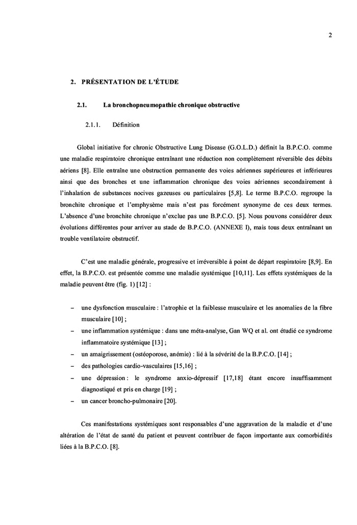 Impact de la réhabilitation respiratoire sur la qualité de vie du BPCO