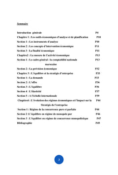 Management Strategique et environnement economique de l'entreprise