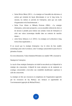 Management Strategique et environnement economique de l'entreprise