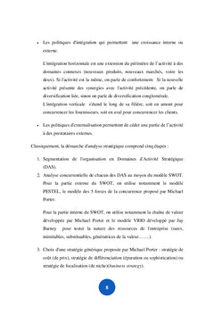 Management Strategique et environnement economique de l'entreprise