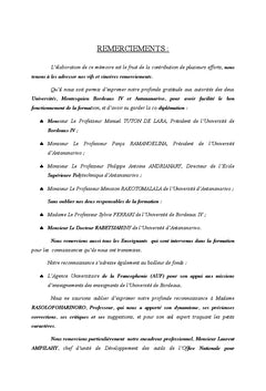 Impact du changement climatique sur le perimetre irrigue de l'Ikopa