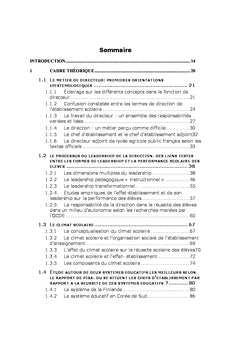 La contribution des personnels de direction dans la réussite