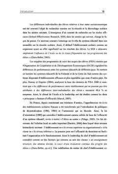 La contribution des personnels de direction dans la réussite