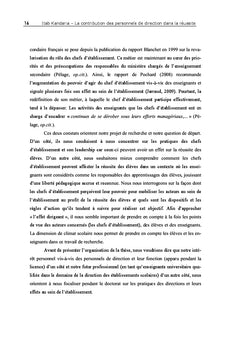 La contribution des personnels de direction dans la réussite