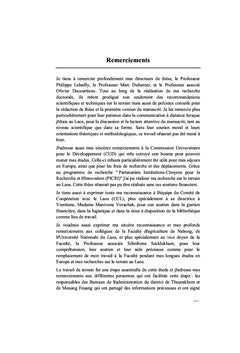 Evaluation de l'impact socio-economique en aval