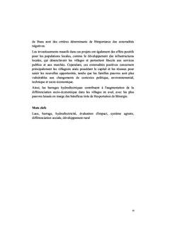 Evaluation de l'impact socio-economique en aval
