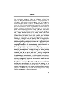 Evaluation de l'impact socio-economique en aval