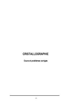 Cristallographie