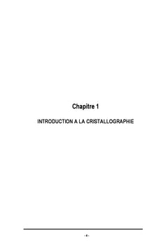 Cristallographie