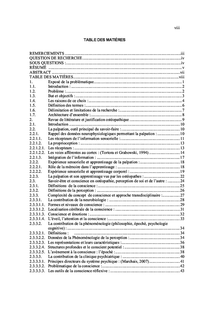 Palpation et conscience en ostéopathie