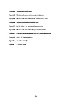 Identification de systeme sur la base du modele de Hammerstein
