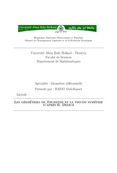 Les géométries de Thurston et la pseudo symétrie
