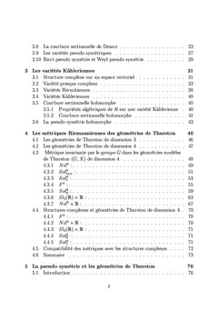 Les géométries de Thurston et la pseudo symétrie