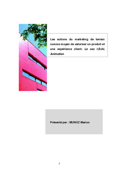 Les actions du marketing terrain