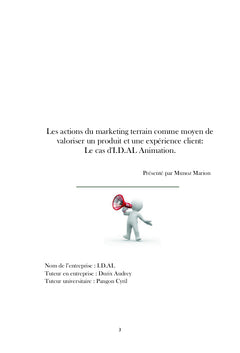 Les actions du marketing terrain