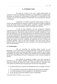 Suivi des hebergements dans un residence hoteliere
