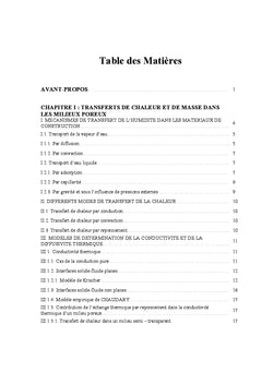 Matériaux locaux - caractérisations physico-chimique et thermique