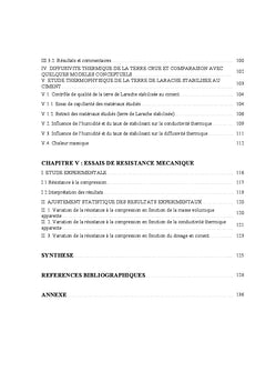 Matériaux locaux - caractérisations physico-chimique et thermique