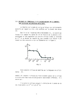 Energie necessaire pour la propagation des fissures de fatigue