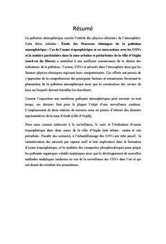 Les interactions ozone, COVs , et matière particulaire