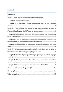 Les interactions ozone, COVs , et matière particulaire