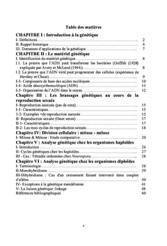 Génétique I