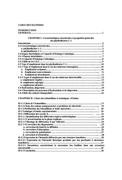 Evolutions structurales et selectivite d'une smectite dioctaedrique