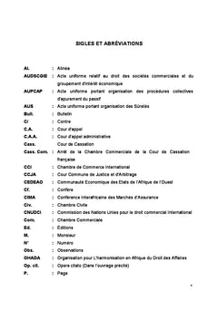 La liberte contractuelle dans les suretes personnelles en droit OHADA